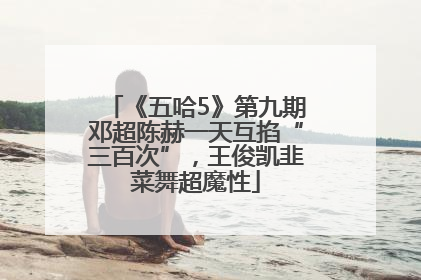 《五哈5》第九期邓超陈赫一天互掐“三百次”，王俊凯韭菜舞超魔性