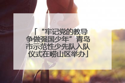“牢记党的教导 争做强国少年”青岛市示范性少先队入队仪式在崂山区举办