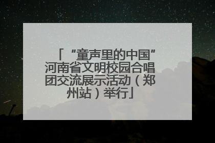 “童声里的中国”河南省文明校园合唱团交流展示活动（郑州站）举行