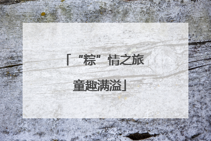 “粽”情之旅 童趣满溢