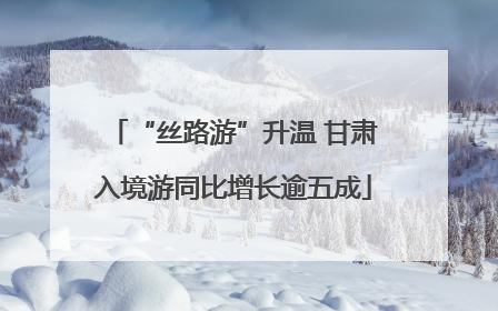 “丝路游”升温 甘肃入境游同比增长逾五成