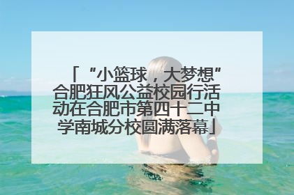 “小篮球，大梦想”合肥狂风公益校园行活动在合肥市第四十二中学南城分校圆满落幕