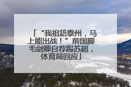 “我祖籍泰州，马上能出战！”前国脚毛剑卿自荐踢苏超，体育局回应