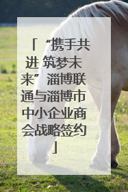 “携手共进 筑梦未来”淄博联通与淄博市中小企业商会战略签约