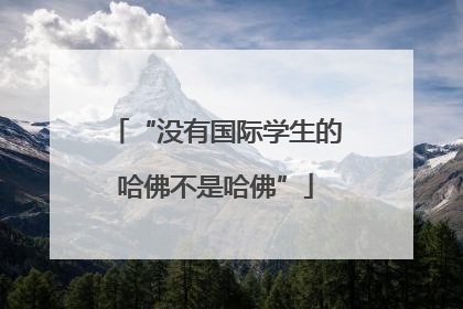 “没有国际学生的哈佛不是哈佛”