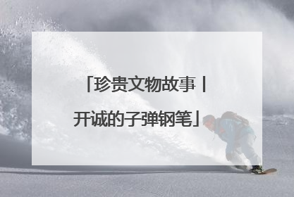 珍贵文物故事丨开诚的子弹钢笔
