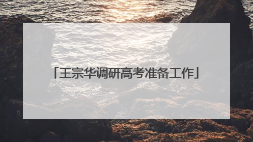 王宗华调研高考准备工作