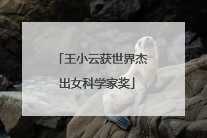王小云获世界杰出女科学家奖