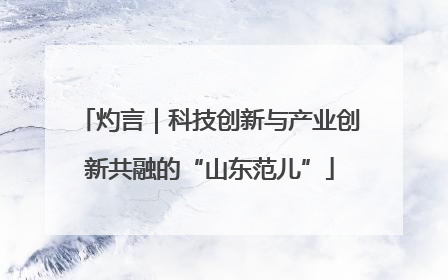 灼言｜科技创新与产业创新共融的“山东范儿”