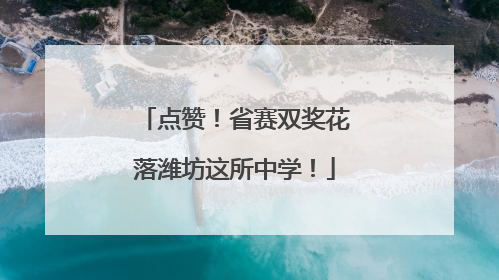 点赞！省赛双奖花落潍坊这所中学！