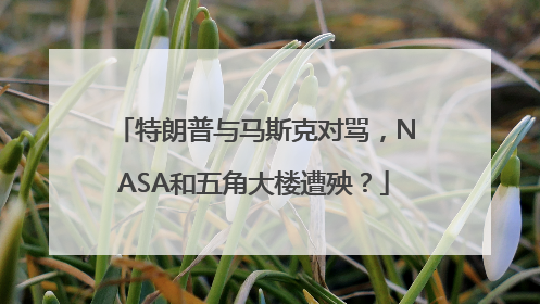 特朗普与马斯克对骂，NASA和五角大楼遭殃？