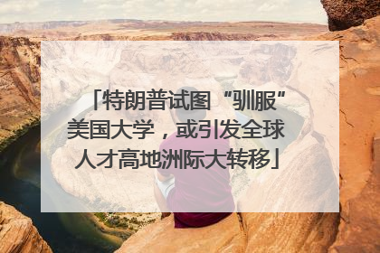 特朗普试图“驯服”美国大学，或引发全球人才高地洲际大转移