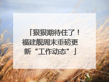 狠狠期待住了！福建舰周末重磅更新“工作动态”