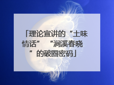 理论宣讲的“土味情话” “涧溪春晓”的破圈密码