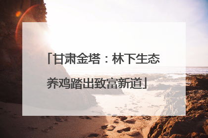 甘肃金塔：林下生态养鸡踏出致富新道