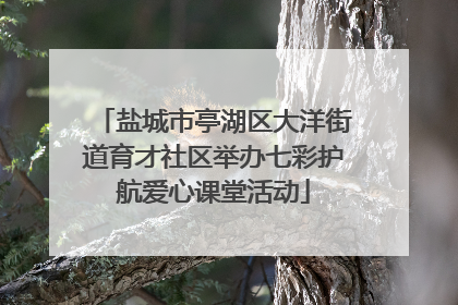 盐城市亭湖区大洋街道育才社区举办七彩护航爱心课堂活动