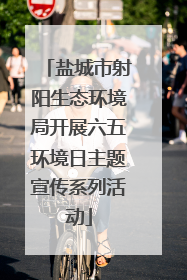 盐城市射阳生态环境局开展六五环境日主题宣传系列活动