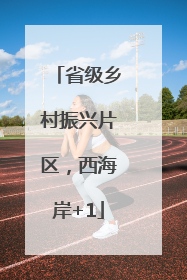 省级乡村振兴片区，西海岸+1