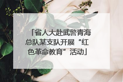 省人大赴武警青海总队某支队开展“红色革命教育”活动