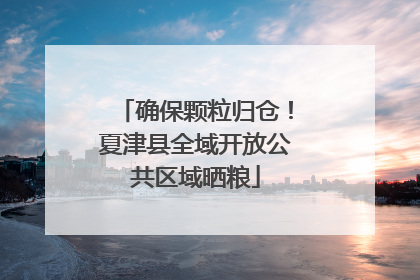 确保颗粒归仓！夏津县全域开放公共区域晒粮