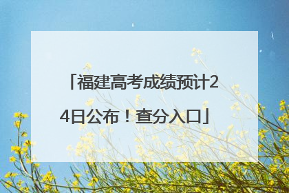 福建高考成绩预计24日公布！查分入口