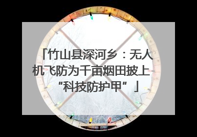 竹山县深河乡：无人机飞防为千亩烟田披上“科技防护甲”