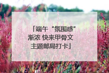 端午“氛围感”渐浓 快来甲骨文主题邮局打卡