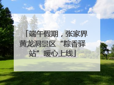 端午假期，张家界黄龙洞景区“粽香驿站”暖心上线