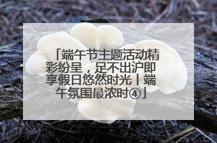 端午节主题活动精彩纷呈，足不出沪即享假日悠然时光丨端午氛围最浓时④