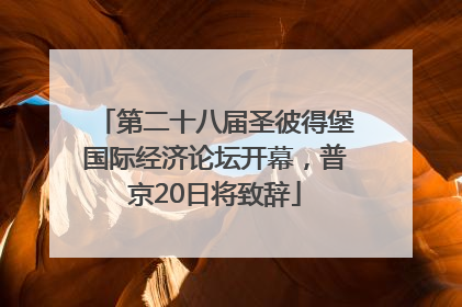 第二十八届圣彼得堡国际经济论坛开幕，普京20日将致辞