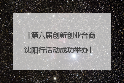 第六届创新创业台商沈阳行活动成功举办