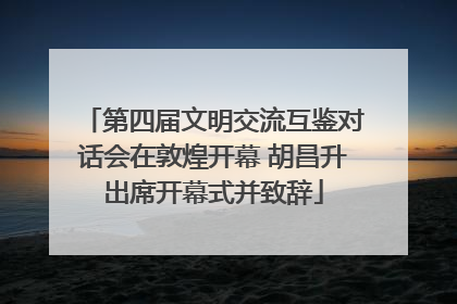 第四届文明交流互鉴对话会在敦煌开幕 胡昌升出席开幕式并致辞