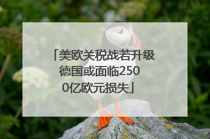 美欧关税战若升级 德国或面临2500亿欧元损失