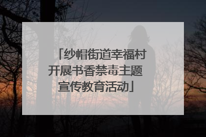 纱帽街道幸福村开展书香禁毒主题宣传教育活动