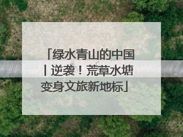 绿水青山的中国丨逆袭！荒草水塘变身文旅新地标