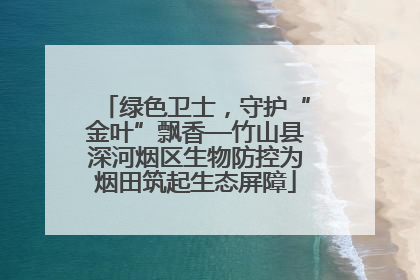 绿色卫士，守护“金叶”飘香—竹山县深河烟区生物防控为烟田筑起生态屏障