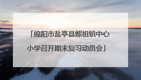 绵阳市盐亭县嫘祖镇中心小学召开期末复习动员会
