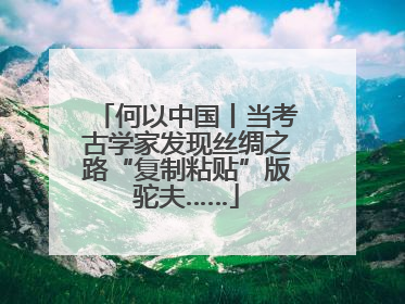 何以中国丨当考古学家发现丝绸之路“复制粘贴”版驼夫……
