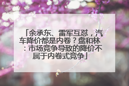 余承东、雷军互怼，汽车降价都是内卷？盘和林：市场竞争导致的降价不属于内卷式竞争