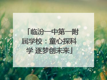 临汾一中第一附属学校：童心探科学 逐梦创未来