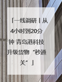 一线调研丨从4小时到20分钟 青岛港科技升级货物“秒通关”