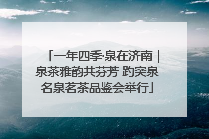 一年四季·泉在济南｜泉茶雅韵共芬芳 趵突泉名泉茗茶品鉴会举行