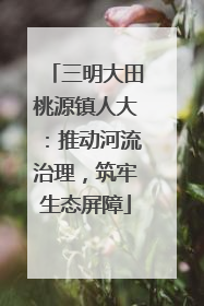 三明大田桃源镇人大：推动河流治理，筑牢生态屏障