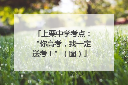 上栗中学考点：“你高考，我一定送考！”（图）