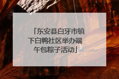 东安县白牙市镇下白鸭社区举办端午包粽子活动
