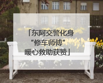 东阿交警化身“修车师傅” 暖心救助获赞