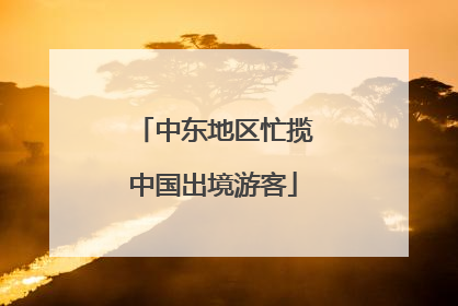 中东地区忙揽中国出境游客