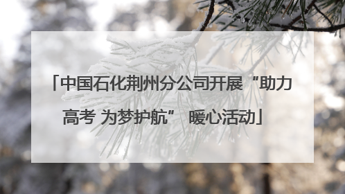 中国石化荆州分公司开展“助力高考 为梦护航” 暖心活动