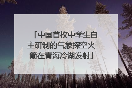 中国首枚中学生自主研制的气象探空火箭在青海冷湖发射