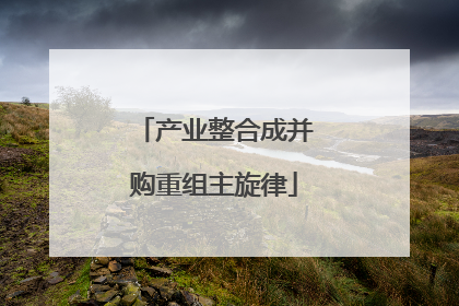 产业整合成并购重组主旋律
